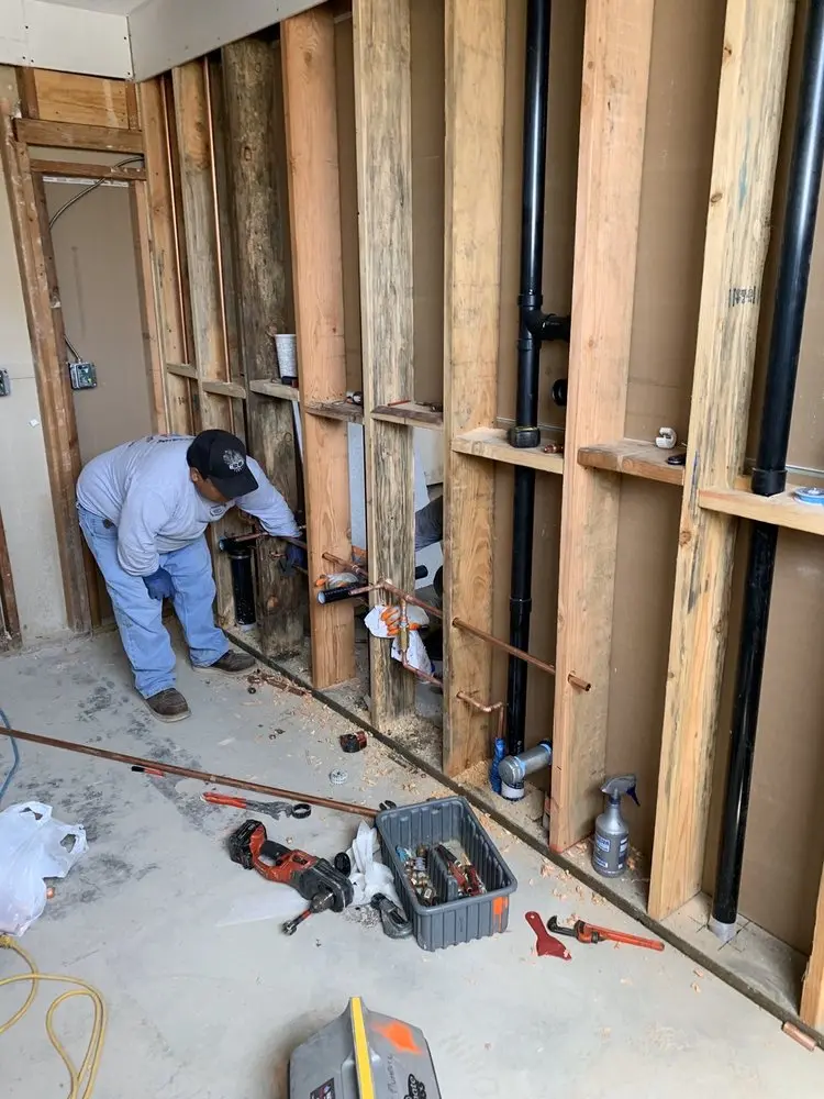 Commercial rough-in plumbing for Gas Line Repair in Stowe